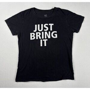 WWE The Rock Just Bring It T-Shirt Youth Large 2012 Black Brahma Bull